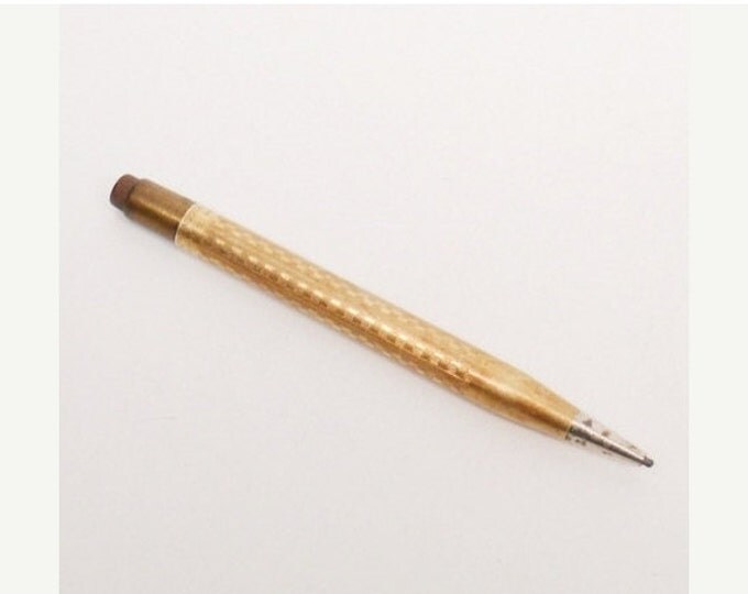 Storewide 25% Off SALE Antique Gold Filled WAHL Company "Eversharp" Mechanical Raised Textured Pencil Complete with Original Eraser and Writ