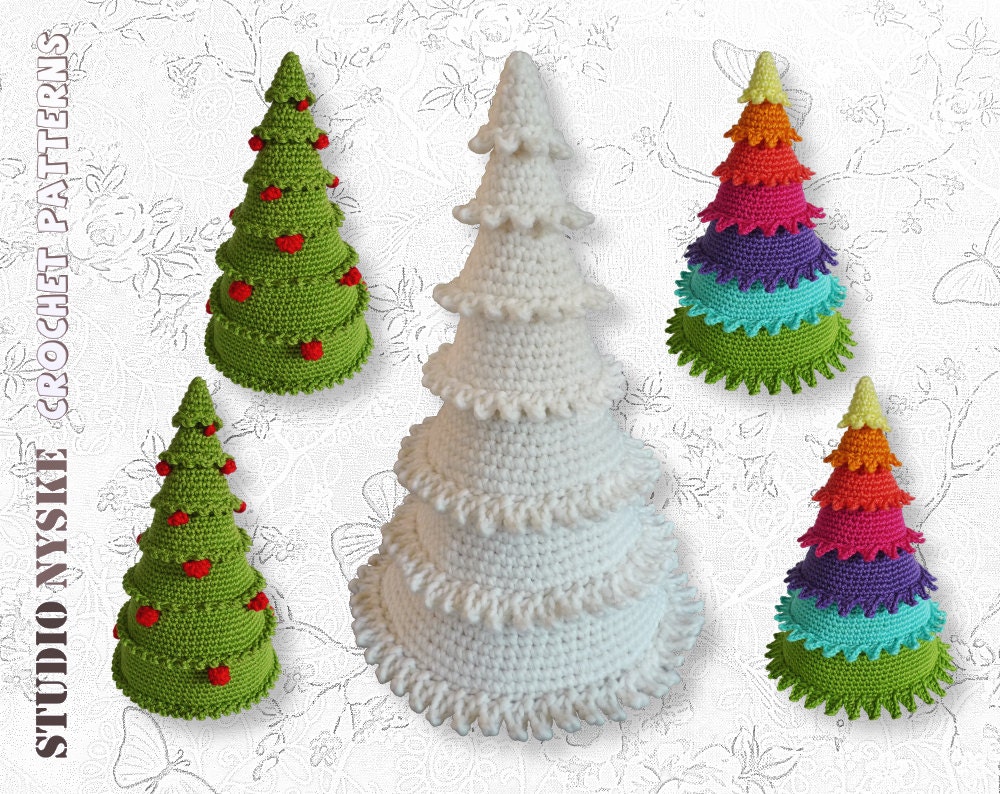 Crochet Christmas tree 3 different holiday amigurumi