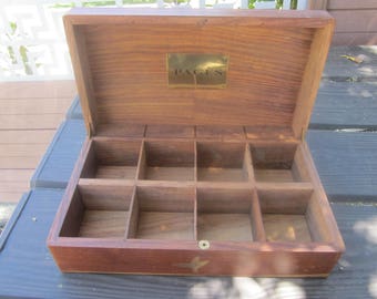 Vintage French Wood Marqueterie Box Collection >Art & Antiquités Boîte en bois pour Thé Marqueté Marquetry/ Coffret