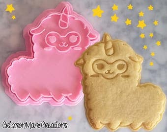 Unicorn Llama Alpaca Kawaii Cookie Cutter