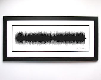 Bailando - Music Art Sound wave Print - Song Lyric Art, Sound wave Poster