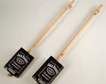 Jack Daniels Canjo, One String Guitar, Diddley Bow, Cigar Box Guitar, Cookie Tin Guitar, Bourbon, Whiskey, Whisky, One String Guitar, Tin