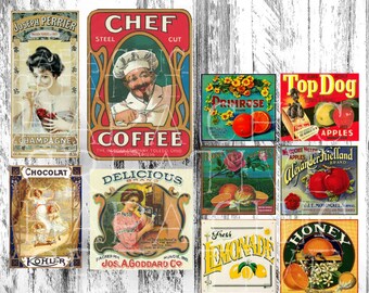 vintage fruit label etsy
