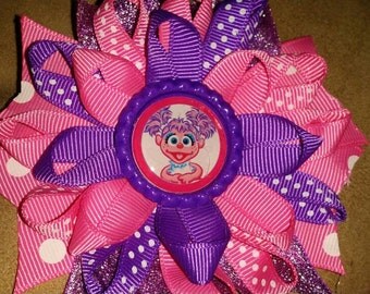 Abby Cadabby inspired loopy Botique bottle cap hairbow