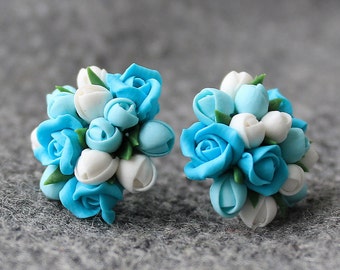 Alma Rosa Jewelry Polymer Clay Flower Earrings