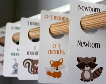 Woodland Creatures - Baby Boy Closet Dividers - Animals - Printable - Baby Room - Nursery Decor - Nursery Organization - Baby Shower Gift