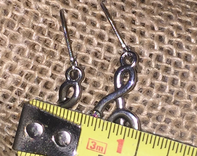 Treble clef earrings