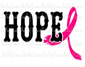 Hope awareness ribbon Vector, Cancer Ribbon SVG, Cancer Digital File, Awareness SVG, Instants Download