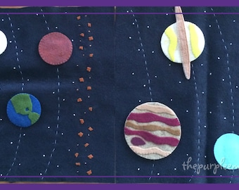 Solar System Quiet Book Page or Play Mat
