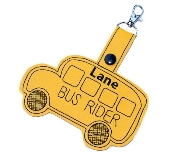 School Bus Rider Bag Tag Back To School Backpack Tag