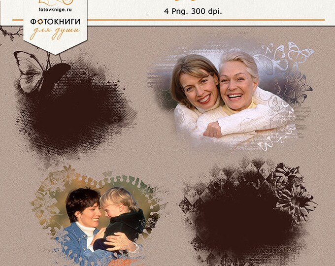 Photo Masks - Digital Scrapbook Overlays - Personal and Commercial Use. Photo Book. Photo album. Vol.11