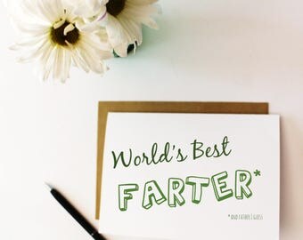 Father's Day Card, Dad Birthday Card, Dad, Dad Jokes, Fart Jokes, Best Farter, Best Father, Father's Day Gift, Dad Birthday Gift