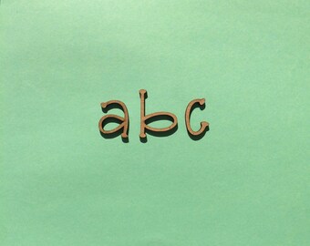 Small mdf, wooden letters, lower case, pack of 10, diy wedding decor, craft letters, alphabet stencil, alphabet template, card toppers, UK