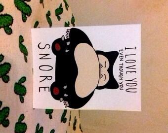Snorlax - Pokemon Greetings Card