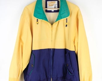Vintage 90s Color Blocked Jacket by Clipper Mist