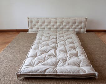 SALE 15% OFF / Wool-Filled Shikibuton / Thai Massage Mat / Mattress Topper / 37 x 72 x 2'' (94 x 184 x 5 cm)