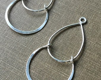 Sterling Silver Chandelier Pendant Double Chandelier Earring Component (Two Pieces)