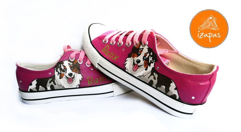 Australian Shepherd Shoes Sneakers Hand Painted sneakers