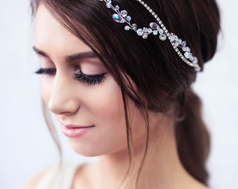 Bridal Hair Vine, Bridal Headband, Bridal Crown, Crystal Headpiece, Wedding Headband, Wedding Halo, Wedding Tiara, Wedding Hair Jewelry