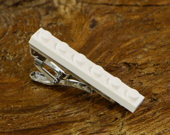 Groom Gift Ideas - Mens Wedding Skinny Tie Clip - White Tieclip - Wedding Gift For The Groom - Simple Gift For Men Wedding