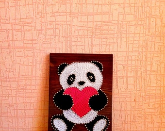 String Art Heart CUSTOM Heart String Art Love and Romance Gallery Wall Heart Heart String Art gift home decor valentine black wood Red heart