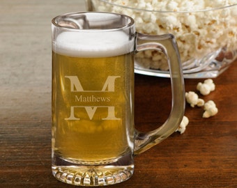 Personalized Beer Glass - Beer Mug - 12 oz. Sports Mug
