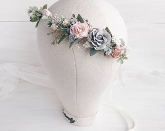Bridal crown, Floral crown, wedding flower crown, flower crown, wedding crown, floral head wreath, boho hair accessories