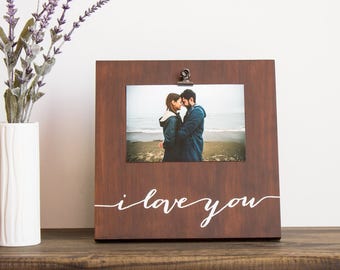 Rustic Home Decor – Wood Picture Frame – Wooden Sign -Rustic Wooden Picture Frame– Rustic Love Picture Frame– Anniversary Gift – Farmhouse