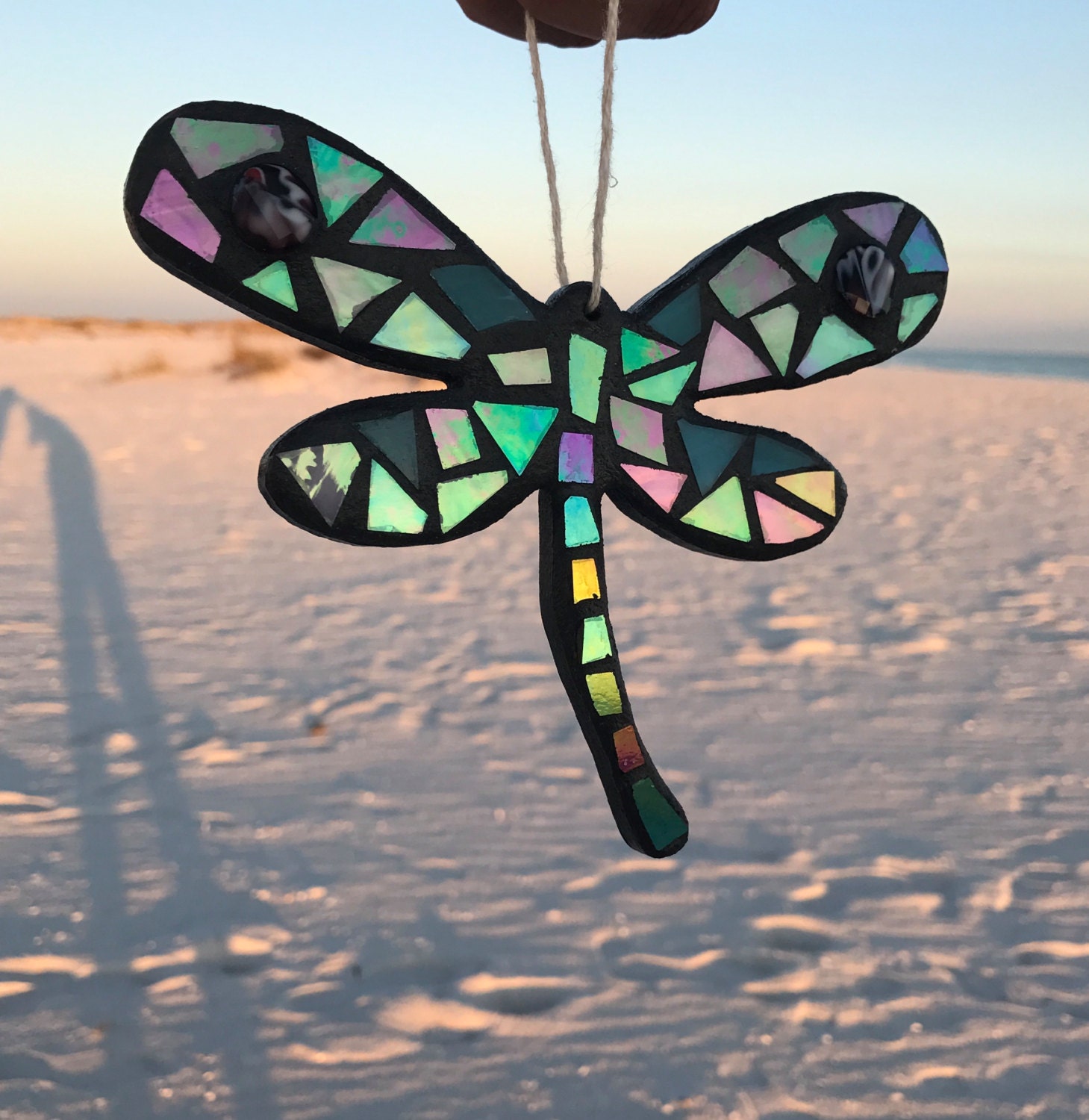 Stained Glass Mosaic Dragonfly Ornament Dragonfly Decor
