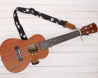 Black Birds Ukulele Strap 3 in 1