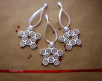Items similar to Snowflake Holiday Decor Ornament Cinnamon Wood Rustic ...