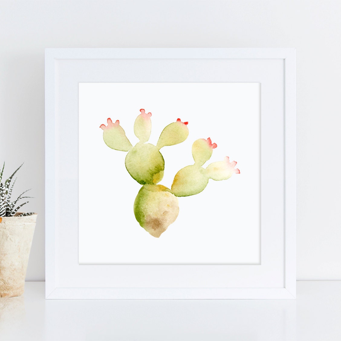 Download Cactus Watercolor Painting Cute Cactus Print Botanical Art