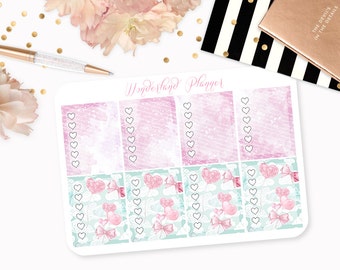 Teddy Bears - Love Heart Themed Planner Stickers // Full Box Checklists // Perfect for Erin Condren Vertical Life Planner
