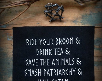 SALE-MISPRINTS-A witch to do list patch//Feminist patch//Witchy patch//Vegan patch//Punk patch