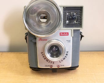 Kodak Brownie Starmite Camera with Dakon Lens and Built-In Flash + Includes Strap