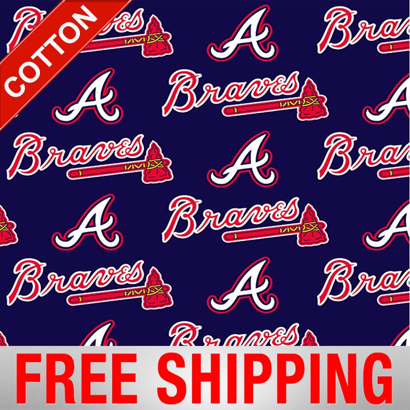 Atlanta Braves Cotton Fabric MLB Style ATL-6631 60