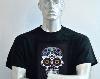 Day of the Dead Skull - Skull T-shirt - Sugar Skull Clothing - Custom T-shirt