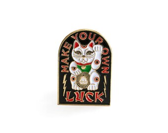 Lucky Cat Enamel Pin