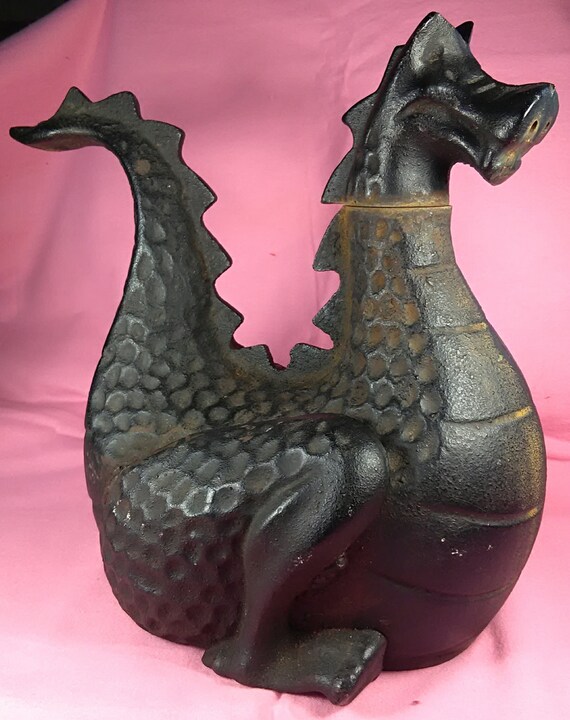 CAST IRON DRAGON Steam Breathing Dragon Fire Breathing Wood