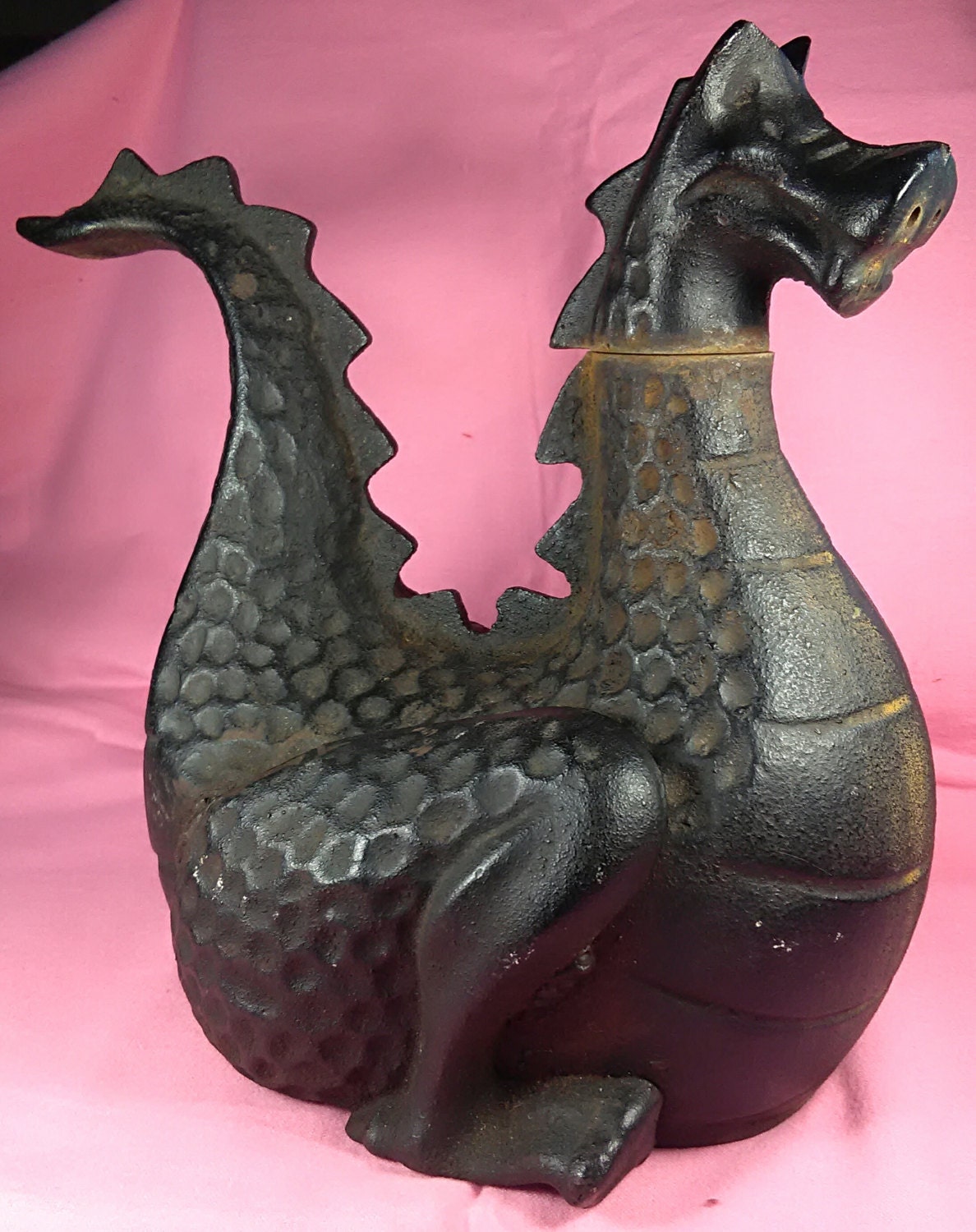 CAST IRON DRAGON Steam Breathing Dragon Fire Breathing Wood