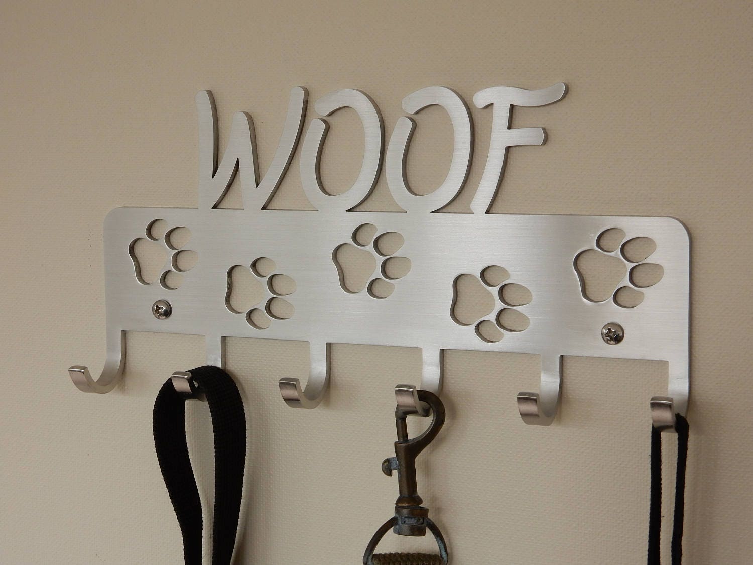 Pet Leash Holder Key Holder Pet Key Hanger Woof Dog