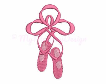 Ballet shoes embroidery design - Mini embroidery - Machine embroidery - Digital File - Instant download - pes hus jef vip vp3 xxx dst exp