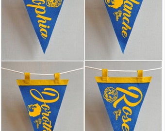 Golden Girls mini pennants - Set of 4 or each sold individually - Handmade in USA