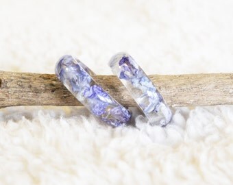 Real Larkspur Flower Ring, Resin Ring, Blue Ring, Resin Jewelry, Nature Ring, Flower Jewelry, Flower Ring, Fairy Ring, Pressed Flower, Dried
