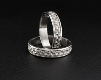 braided wedding rings his her braided band couple rings unique matching wedding bands - Wedding Rings Unique braided wedding rings his her braided band couple rings unique matching wedding bands - Wedding Rings Unique