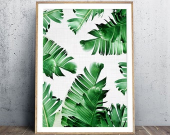 Banana Leaf Print, Tropical Print, Tropical Leaf Poster, Banana Leaves Poster, Beach Poster, Summertime Poster, Modern Art, Digital Print