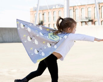 Toddler Cape - Kids Cape - Superhero Cape - Superhero Child Cape - Pretend Play - Personalized Cape for Girl - Gift for Girl - Organic Cape