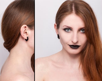 Black Lasercut Plexiglass Earrings Black Diamond 002