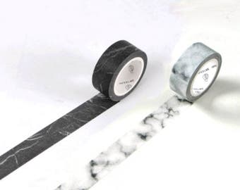 Marble Washi Tape, White Marble Washi Tape, Black Marble Washi Masking Tape, Marbling Effect Washi Tape, Minimalist Washi Tape, Granite