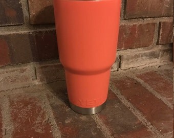 coral yeti tumbler 30 oz